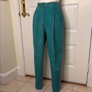 Vintage Genesis Teal Pleated Pants. Size 9